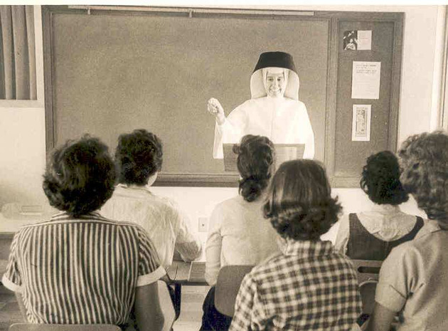 Sister Marie Carol Hurley teaching class